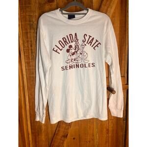 Vintage Disney Florida‎ State Seminoles Mickey Donald Goofy Long Sleeve Tee M